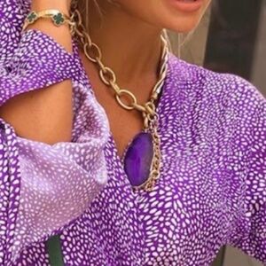 ZARA NATURAL GEMSTONE CHAIN NECKLACE